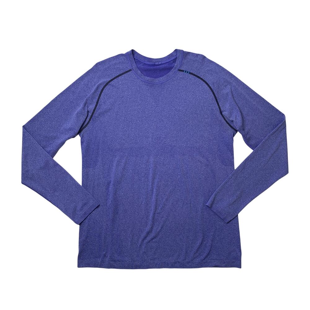 Lululemon Shirt Mens L Large Blueprint Metal Vent Tech Long Sleeve Crew Training